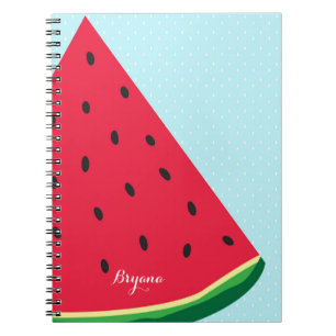 Wassermelone Blau Lustiger Sommer Benutzerdefinier Notizblock