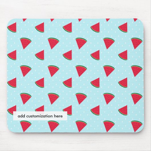 Wassermelone Blau Spaß Sommer Frucht Computer Mousepad (Vorne)
