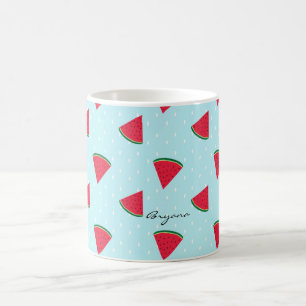 Wassermelone Blau Spaß Sommer Personalisierte Kaff Kaffeetasse