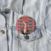 Wassermelone, Blume und Palestintext Wiederholen Button (Beispiel)