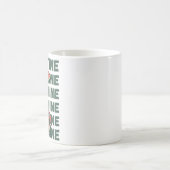 Wassermelone, Blume und Palestintext Wiederholen Kaffeetasse (Mittel)