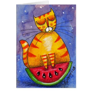 Wassermelone-Boot - Karte