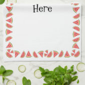 Wassermelone Border Text Küchentuch (Gefaltet)