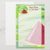 Wassermelone-Briefpapier Briefpapier (Vorne/Hinten)