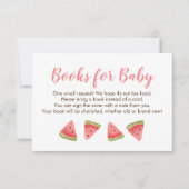 Wassermelone Bücher für Babysteckkarte zum Duschen Dankeskarte (Vorderseite)