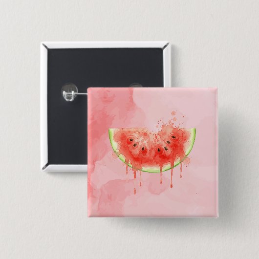 Wassermelone Button (Vorne & Hinten)