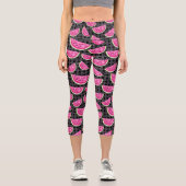Wassermelone Capri Leggings (Vorderseite)