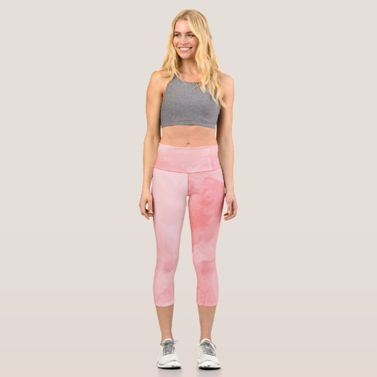 Wassermelone Capri Leggings (Vorderseite)