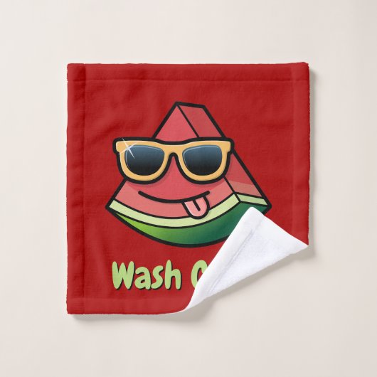 Wassermelone Cartoon Badetuch Set (Waschlappen)
