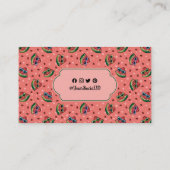 Wassermelone Cartoon Business Card Visitenkarte (Rückseite)