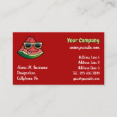 Wassermelone Cartoon Business Card Visitenkarte (Vorderseite)
