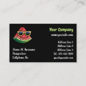 Wassermelone Cartoon Business Card Visitenkarte (Vorderseite)