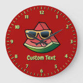 Wassermelone Cartoon Große Uhr (Vorderseite)