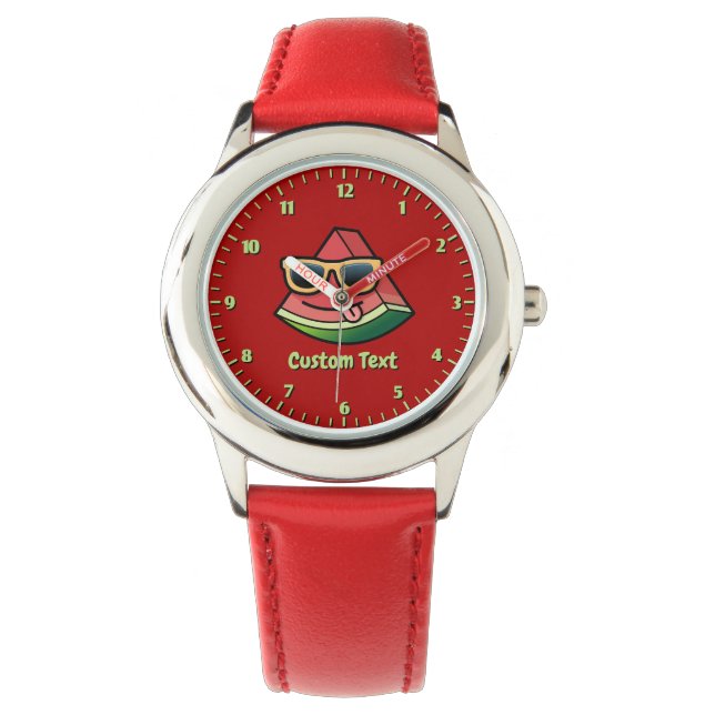 Wassermelone Cartoon Wrist Watch Armbanduhr (Vorderseite)