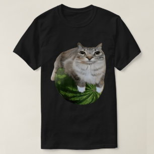 Wassermelone Cat   Funny Meme Kitty Art T-Shirt