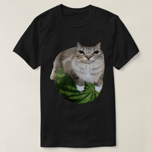 Wassermelone Cat | Funny Meme Kitty Art T-Shirt (Design vorne)