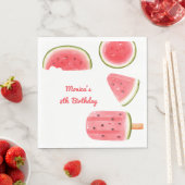 Wassermelone cooler Kindergeburtstag Serviette (Beispiel)
