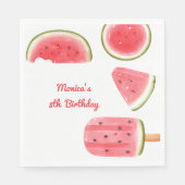 Wassermelone cooler Kindergeburtstag Serviette (Vorderseite)