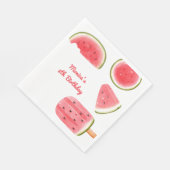 Wassermelone cooler Kindergeburtstag Serviette (Ecke)