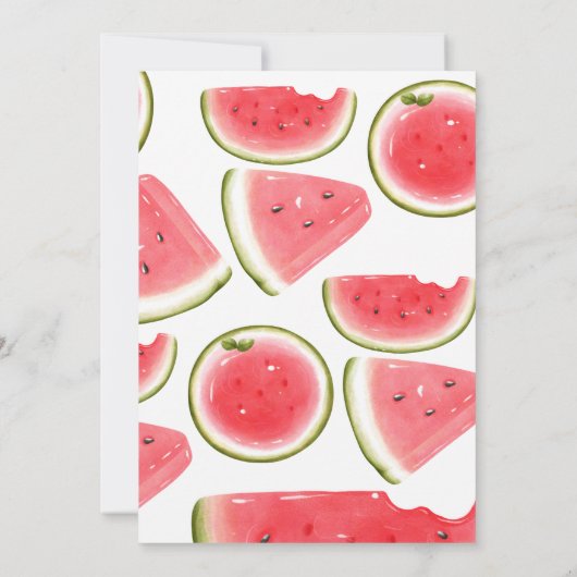 Wassermelone cooles Party Geburtstag Einladung (Rückseite)