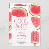 Wassermelone cooles Party Geburtstag Einladung (Vorne/Hinten)