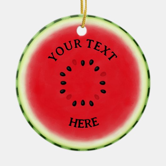 Wassermelone Custom Keramik Ornament (Vorne)