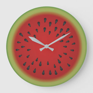 Wassermelone Cutaway Round Clock Große Wanduhr