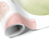 Wassermelone Cute Farbige Rosa Grün Geschenkpapier (Rolleneckpunkt)
