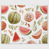 Wassermelone Cute Farbige Rosa Grün Geschenkpapier (Flach)
