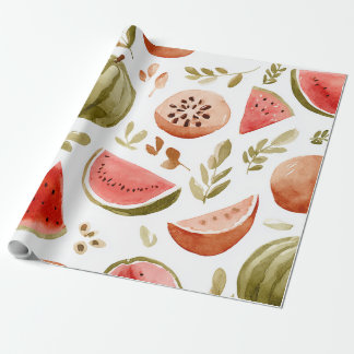 Wassermelone Cute Farbige Rosa Grün Geschenkpapier