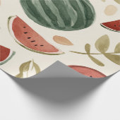 Wassermelone Cute Farbige Rosa Grün Geschenkpapier (Ecke)