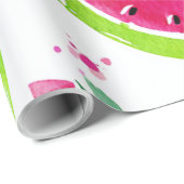 Wassermelone Cute Farbige Rosa Grün Geschenkpapier (Rolleneckpunkt)