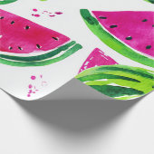 Wassermelone Cute Farbige Rosa Grün Geschenkpapier (Ecke)
