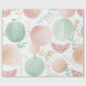 Wassermelone Cute Farbige Rosa Grün Geschenkpapier (Flach)