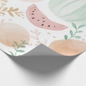Wassermelone Cute Farbige Rosa Grün Geschenkpapier (Ecke)