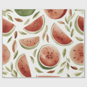 Wassermelone Cute Farbige Rosa Grün Geschenkpapier (Flach)