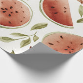 Wassermelone Cute Farbige Rosa Grün Geschenkpapier (Ecke)