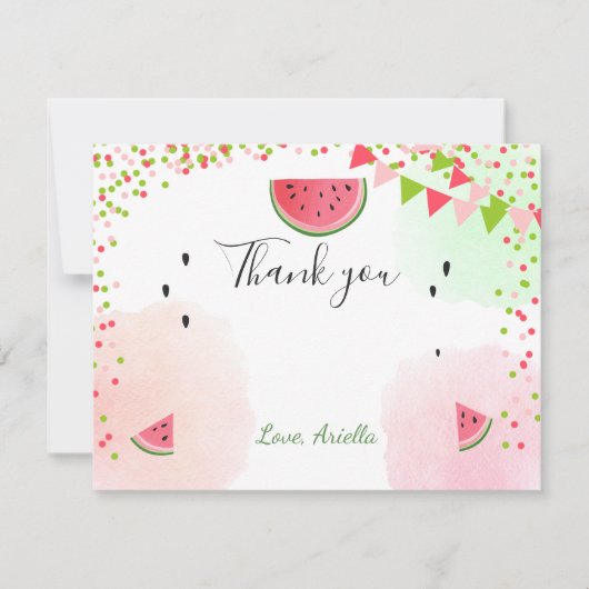 Wassermelone Danke, dass Sie die erste Karte in ei (Vorderseite)