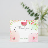 Wassermelone Danke, dass Sie die erste Karte in ei (Stehend Vorderseite)