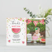 Wassermelone Danke, dass Sie die erste Karte in ei (Stehend Vorderseite)