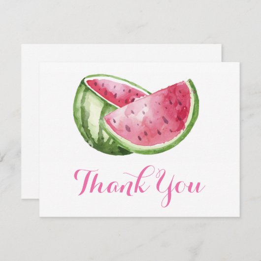 Wassermelone Danke Karte (Vorne/Hinten)