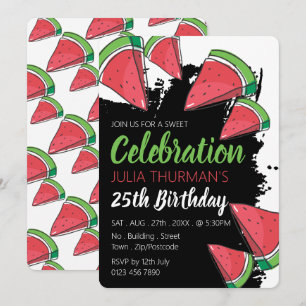 Wassermelone Design, Sweet Celebration Birthday Einladung