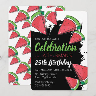 Wassermelone Design, Sweet Celebration Birthday Einladung