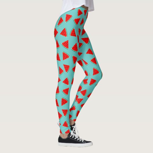 Wassermelone Dreiecke Leggings (Rechts)