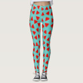 Wassermelone Dreiecke Leggings (Vorderseite)