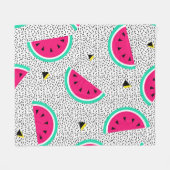 Wassermelone Dreiecke: Retro-Sommertextur. Fleecedecke (Vorderseite (Horizontal))