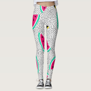 Wassermelone Dreiecke: Retro-Sommertextur. Leggings