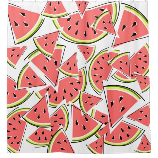 Wassermelone-Duschvorhang Duschvorhang (Vorderseite)