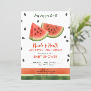 Wassermelone egal wie du sie aufschneidest Baby Sh Einladung