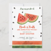 Wassermelone, egal wie man sie mit Baby-Dusche sch Einladung (Vorderseite)